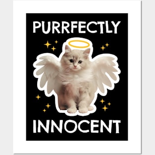 Cute Kitten Angel Posters and Art